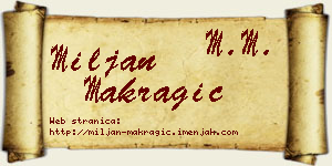 Miljan Makragić vizit kartica